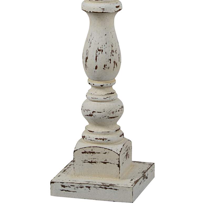 Image 4 Anna Cottage Farmhouse Distressed White Column Floor Lamp more views