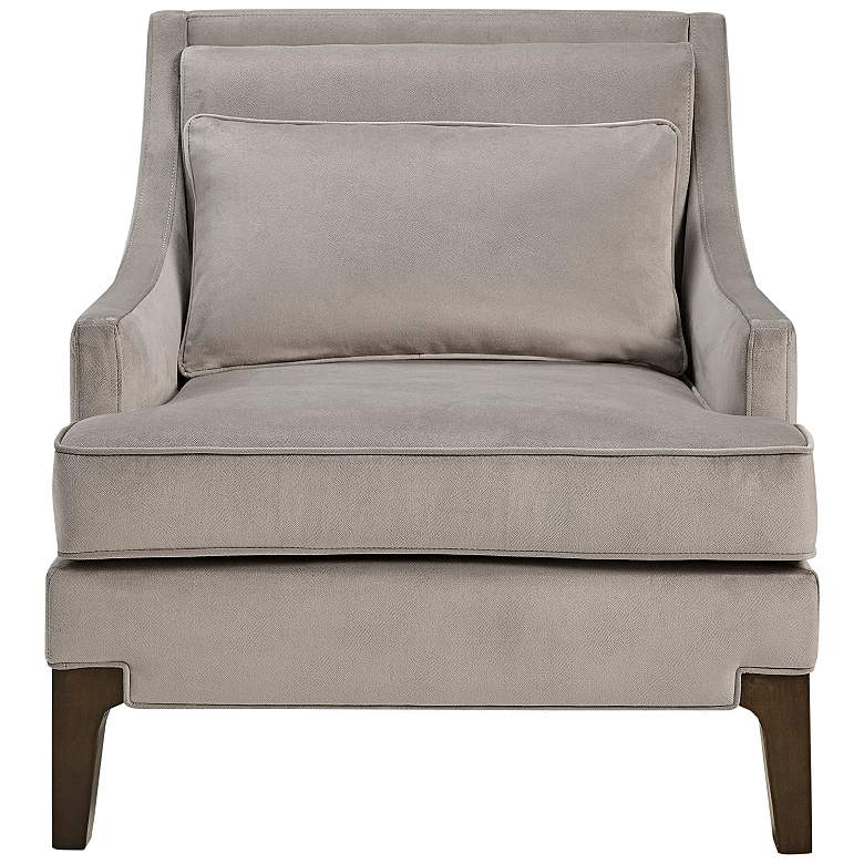 Image 6 Anna Light Gray Fabric Accent Armchair more views