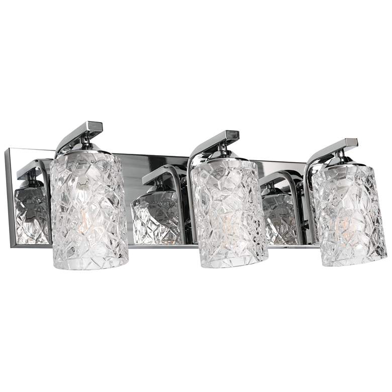 Image 1 Annabel 20.75 inch Wide Polished Chrome Bath Light with Clear Glass