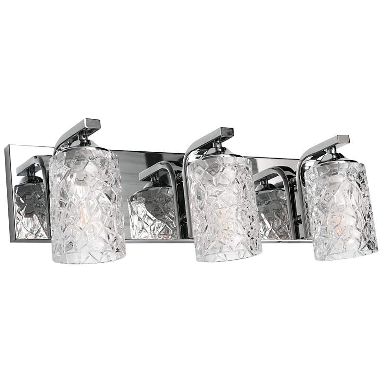 Image 2 Annabel 20.75" Wide Polished Chrome Bath Light with Clear Glass more views