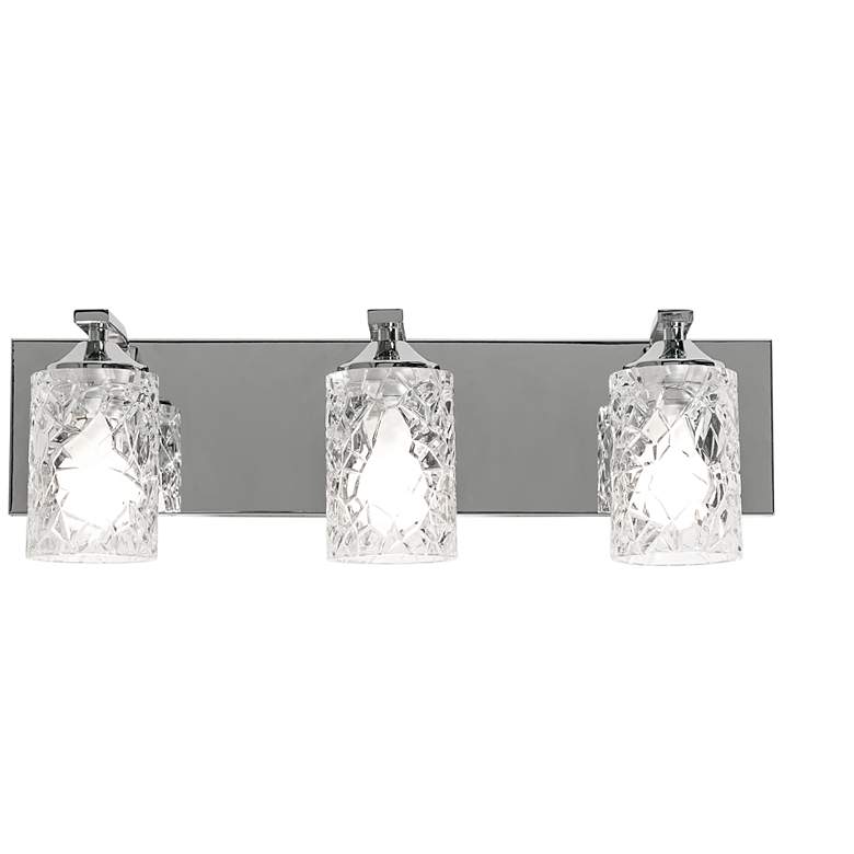 Image 4 Annabel 20.75" Wide Polished Chrome Bath Light with Clear Glass more views