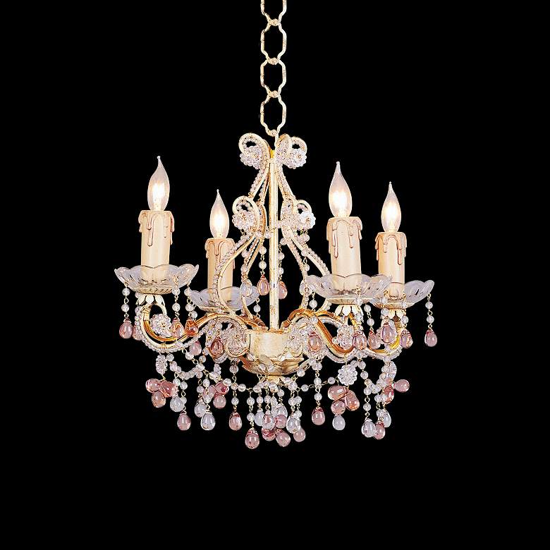 Image 1 Annabella Four Light Colored Crystal Chandelier