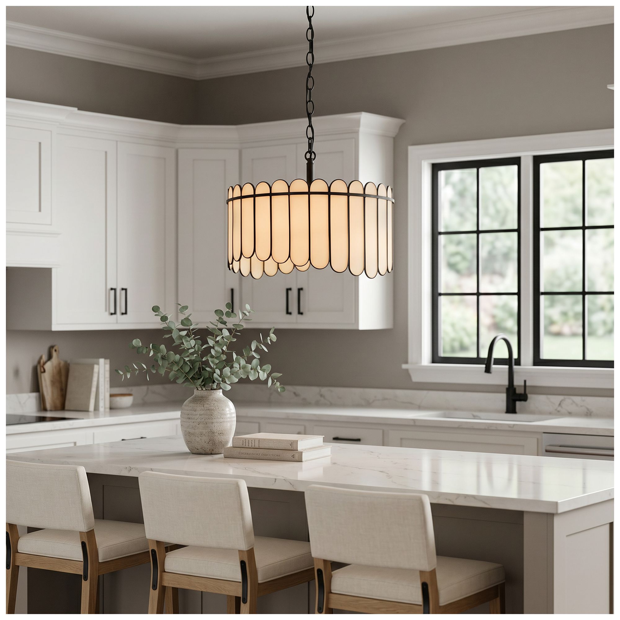 Image 2 Annabelle 3-Light Matte Black Pendant Light more views