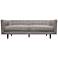 Annabelle 80 in. Modern Sofa in Gray Fabric, and Black Wood Legs