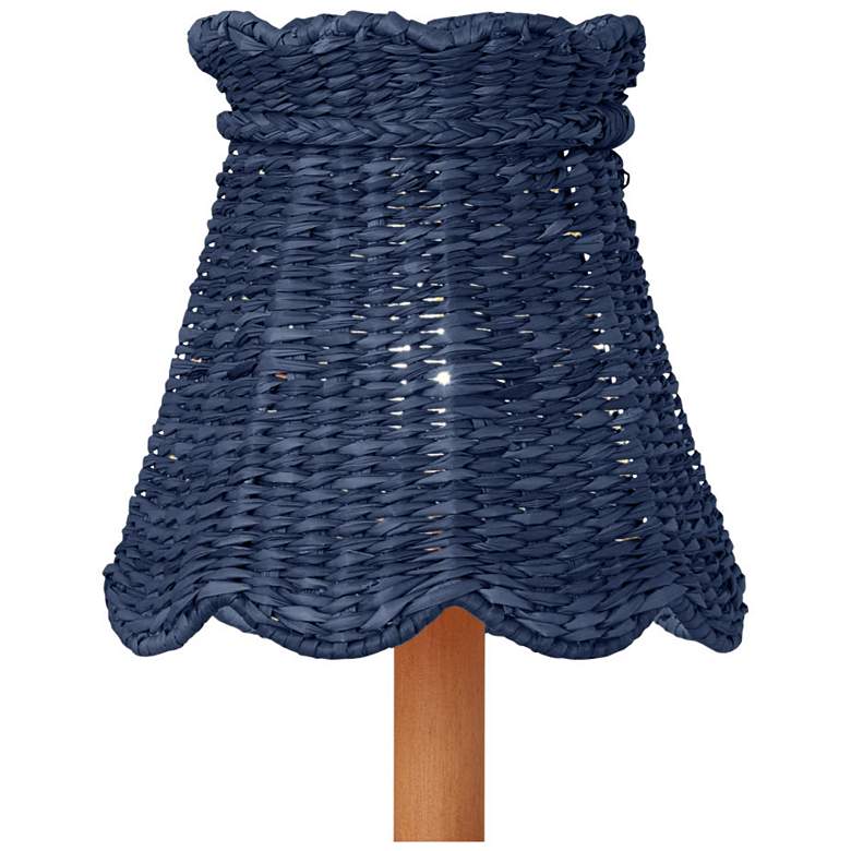 Image 1 Annabelle Indigo Tapered Chandelier Shade 6x6x6 (Clip-On)