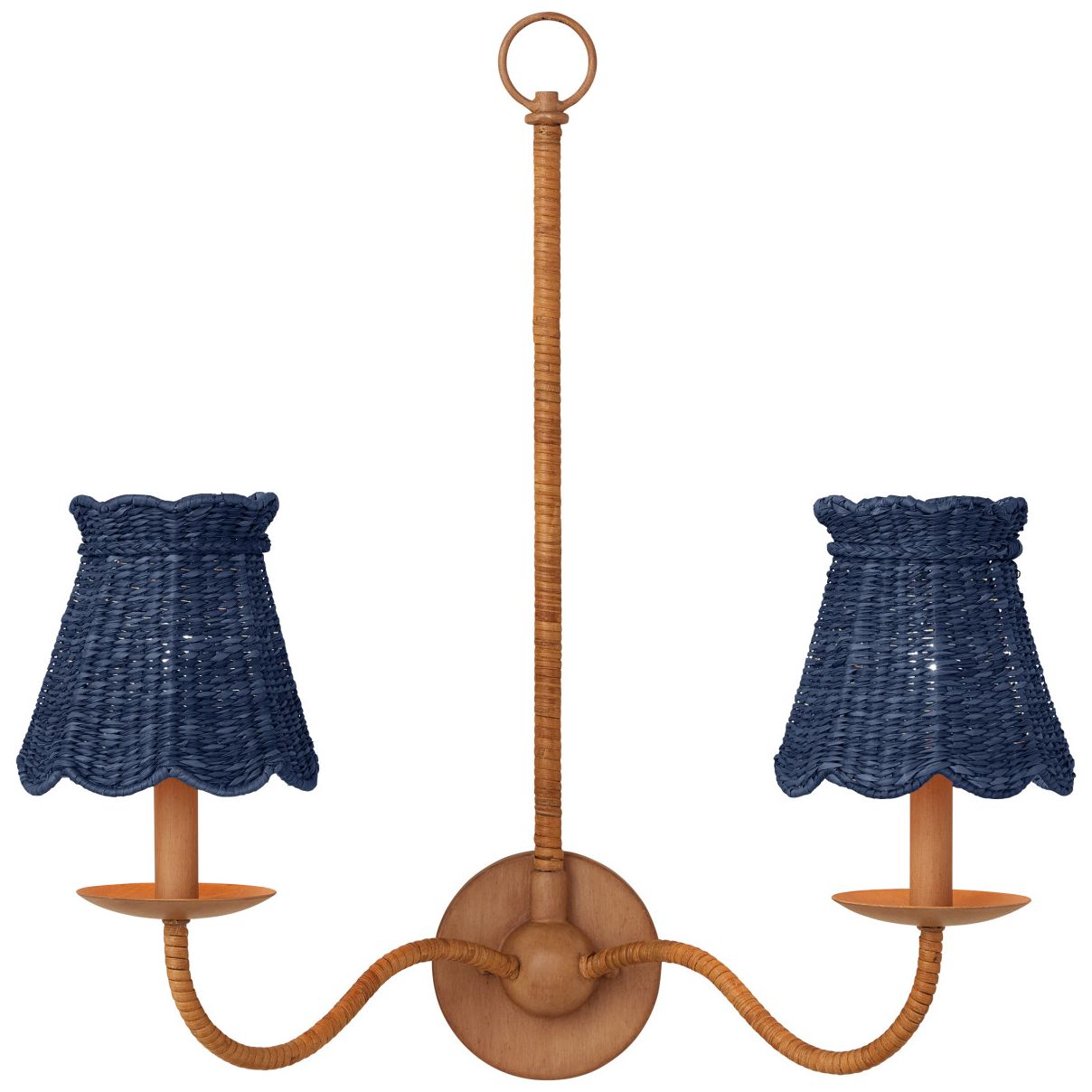 Image 3 Annabelle Indigo Tapered Chandelier Shade 6x6x6 (Clip-On) more views