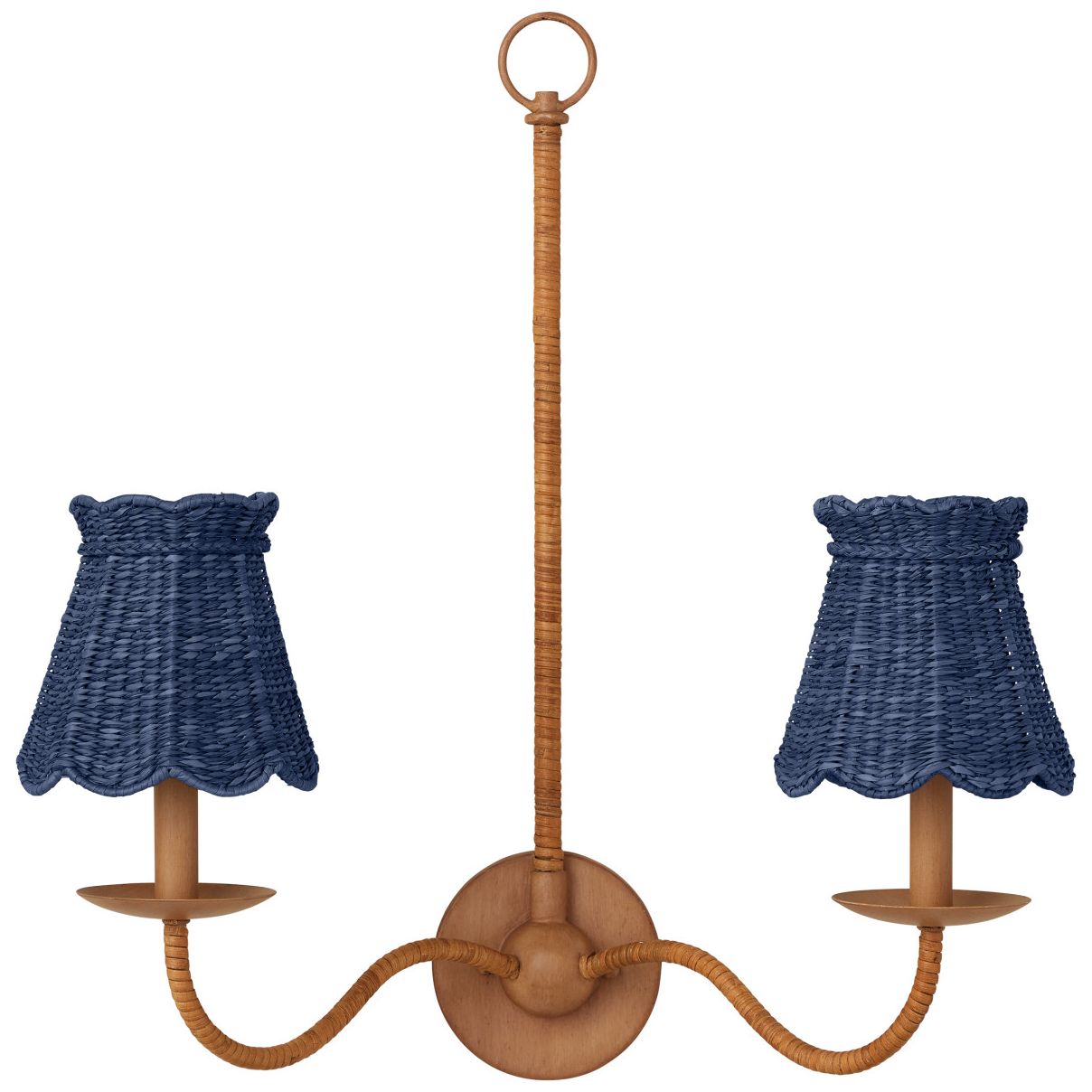 Image 4 Annabelle Indigo Tapered Chandelier Shade 6x6x6 (Clip-On) more views