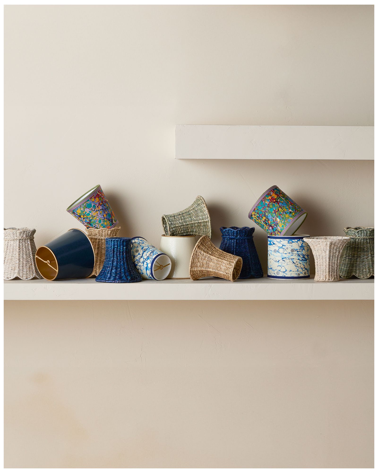 Image 6 Annabelle Indigo Tapered Chandelier Shade 6x6x6 (Clip-On) more views