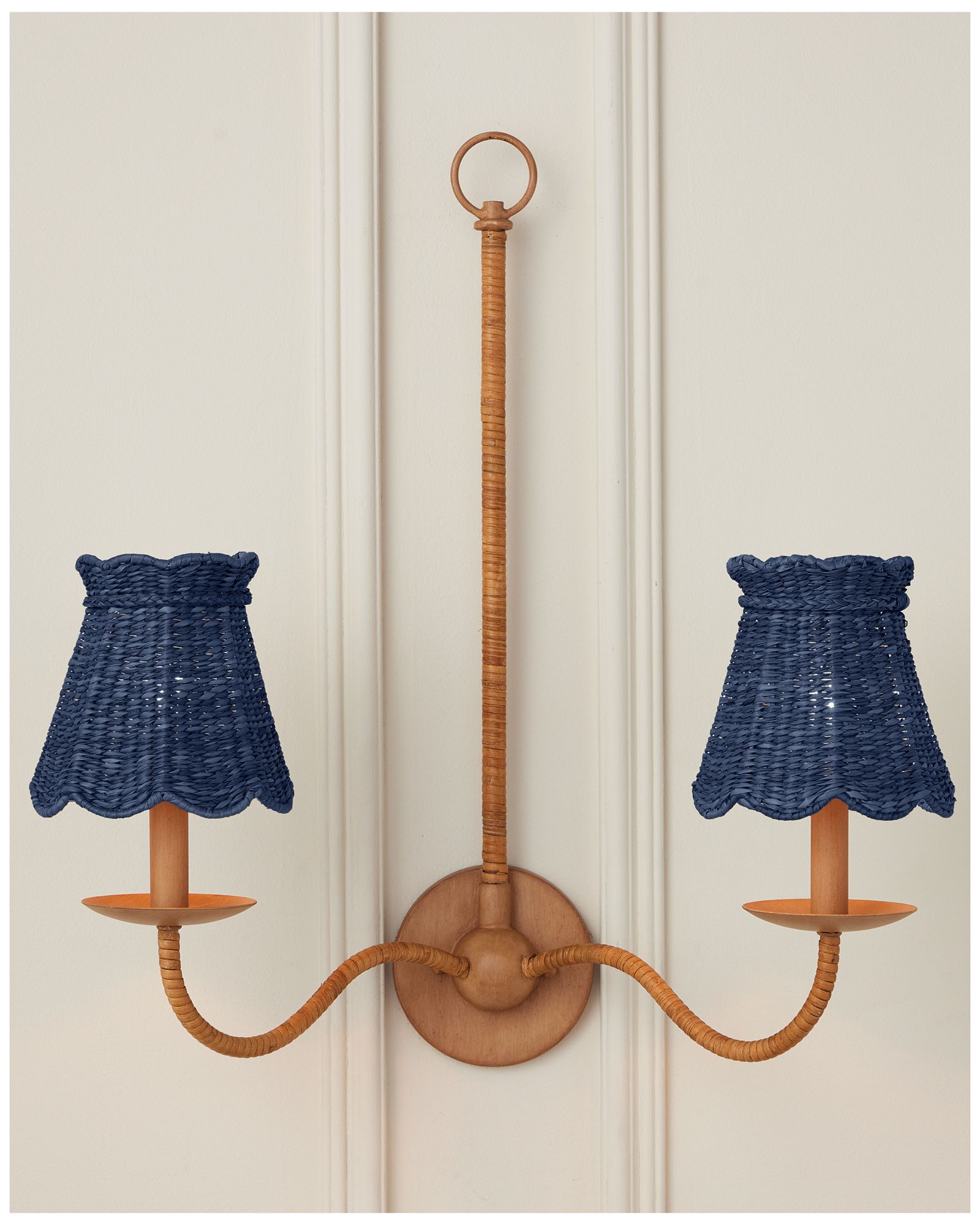 Image 7 Annabelle Indigo Tapered Chandelier Shade 6x6x6 (Clip-On) more views