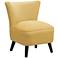 Annabelle Mid-Century Modern French Yellow Linen Chair