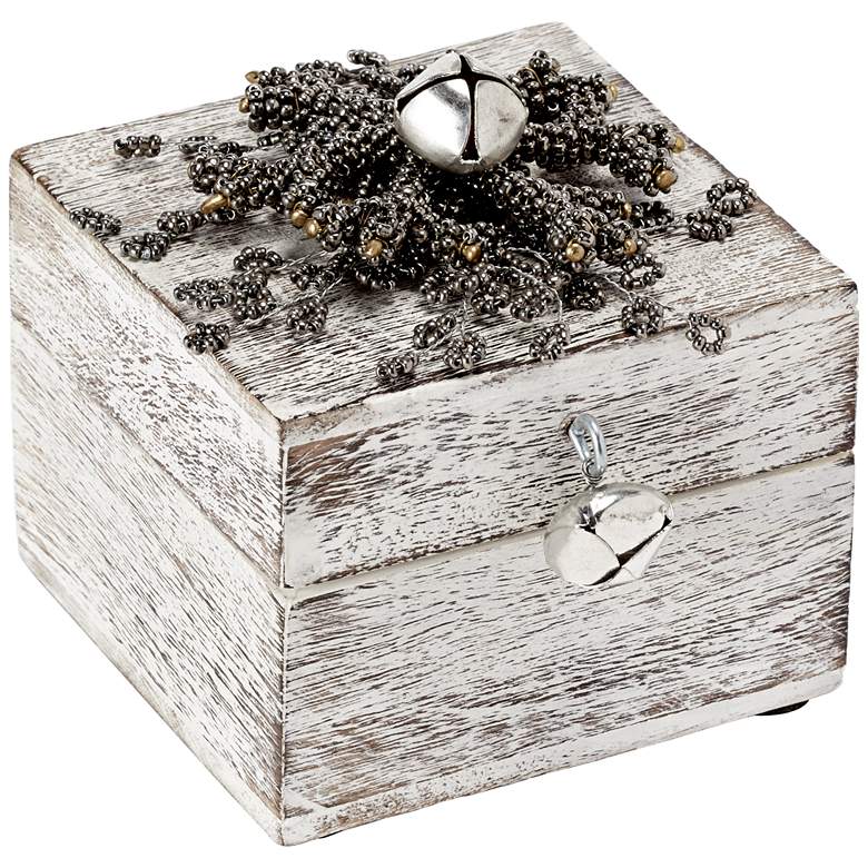 Image 1 Annabelle Pewter on Whitewash Wood Decorative Box
