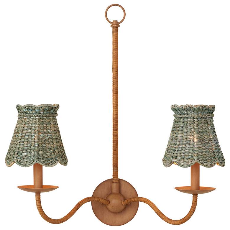 Image 3 Annabelle Teal Tapered Chandelier Shade 6x6x6 (Clip-On) more views