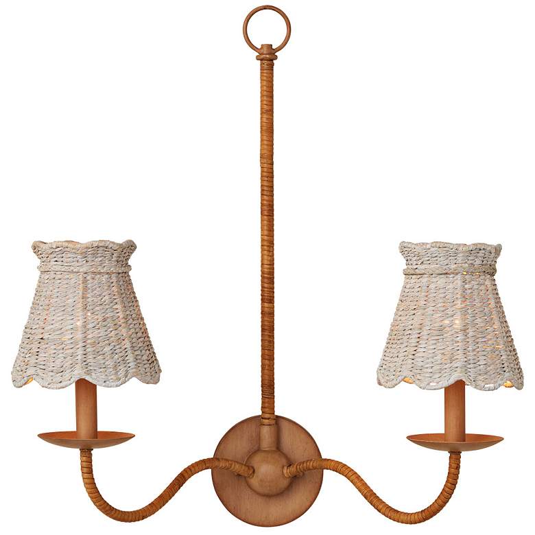 Image 4 Annabelle White-Washed Tapered Chandelier Shade 6x6x6 (Clip-On) more views
