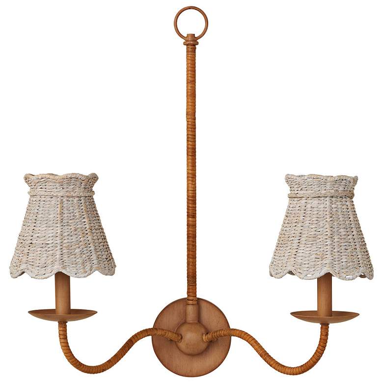Image 5 Annabelle White-Washed Tapered Chandelier Shade 6x6x6 (Clip-On) more views