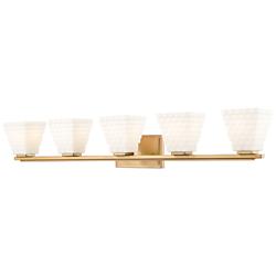 Annalise 42" Wide Modern Gold 5-Light Bath Light