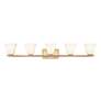 5_Annalise 42" Wide Modern Gold 5-Light Bath Light more views