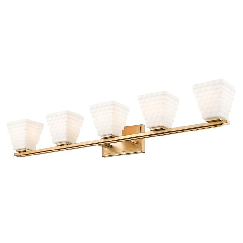 Image 6 Annalise 42" Wide Modern Gold 5-Light Bath Light more views