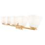 7_Annalise 42" Wide Modern Gold 5-Light Bath Light more views