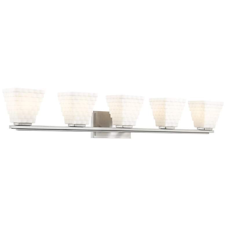 Image 1 Annalise by Z-Lite Brushed Nickel 42 inch 5 Light Vanity