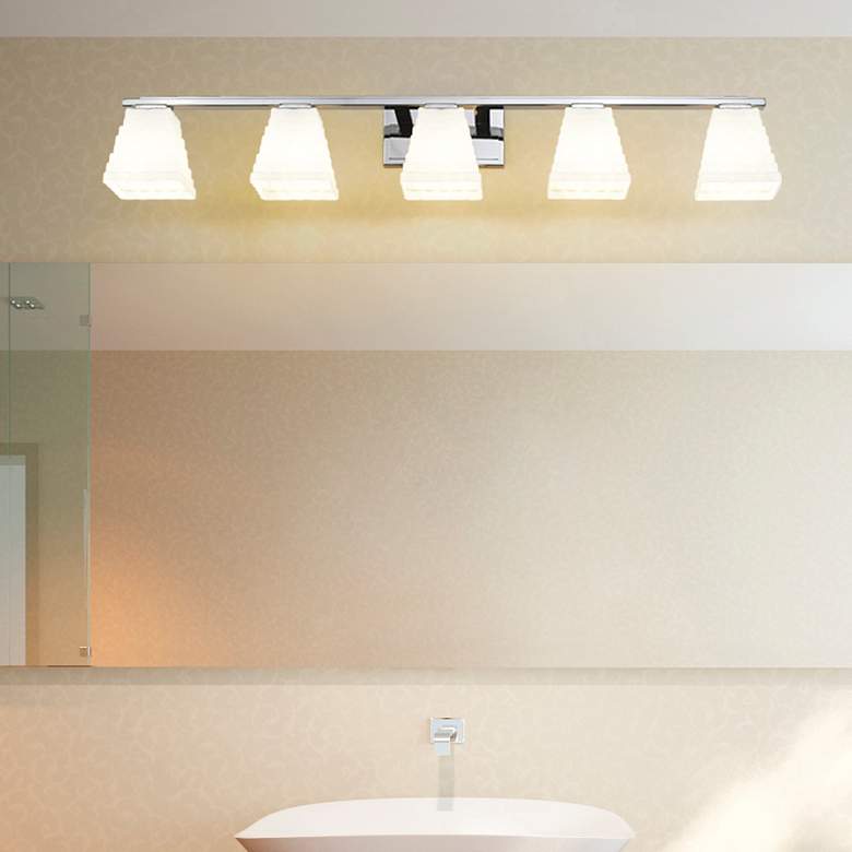 Image 1 Annalise by Z-Lite Chrome 42 inch 5 Light Vanity