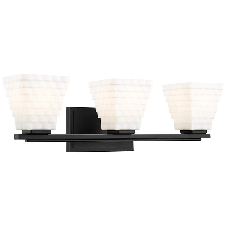 Image 1 Annalise by Z-Lite Matte Black 24 inch 3 Light Vanity
