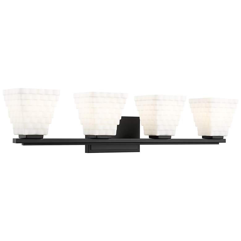Image 1 Annalise by Z-Lite Matte Black 32 inch 4 Light Vanity