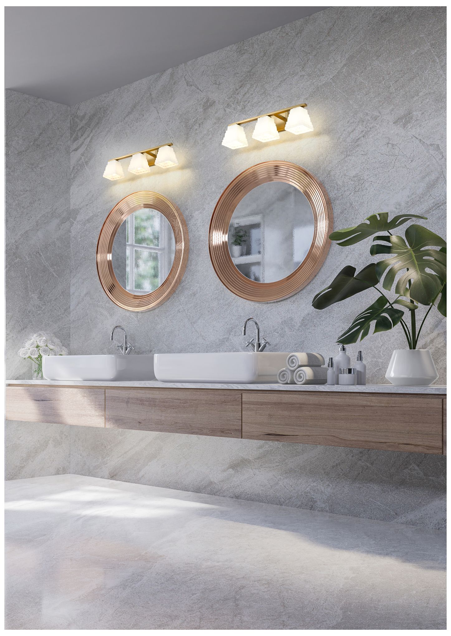 Image 7 Annalise by Z-Lite Modern Gold 24 inch 3 Light Vanity more views