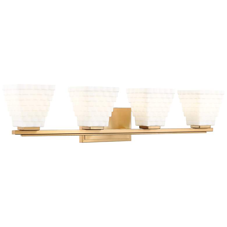 Image 1 Annalise by Z-Lite Modern Gold 32 inch 4 Light Vanity