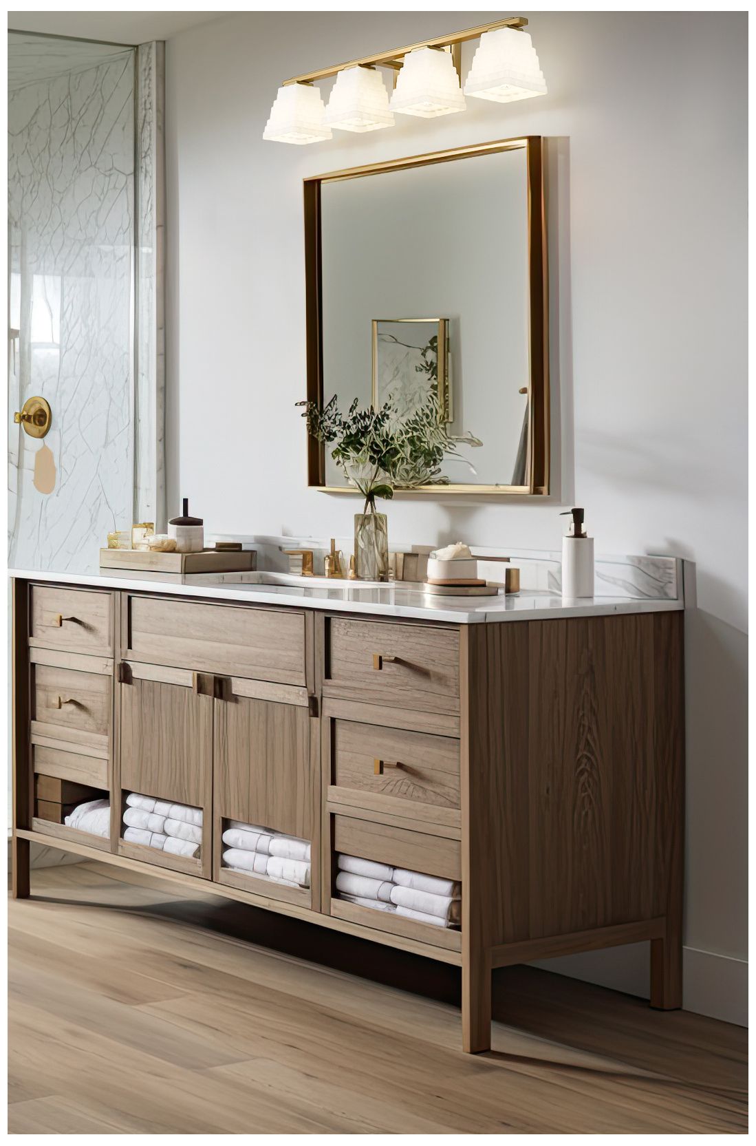 Image 2 Annalise by Z-Lite Modern Gold 32 inch 4 Light Vanity more views