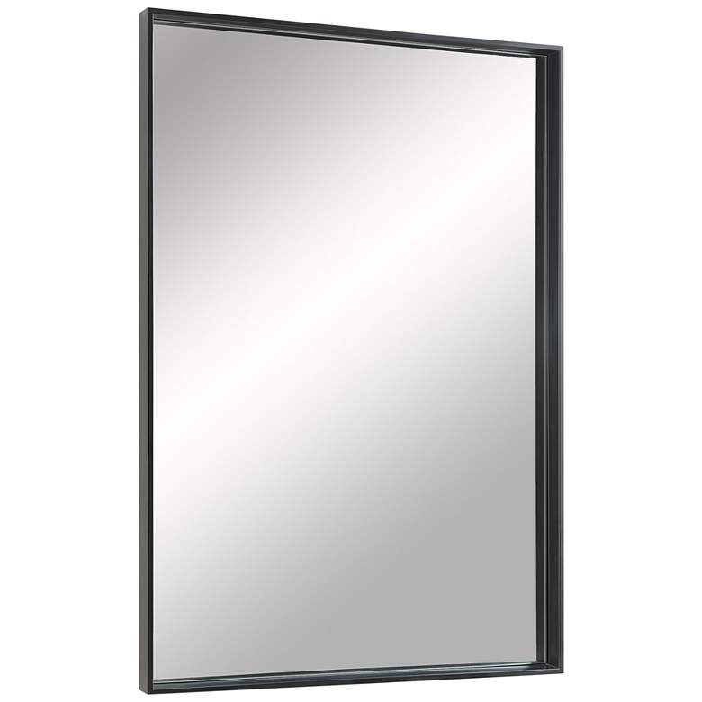 Image 5 Annalise Matte Black 30 inch x 45 inch Rectangular Wall Mirror more views