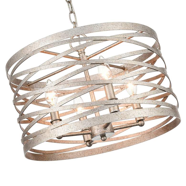 Image 4 Annata 12" Wide Antique Nickel 4-Light Mini Pendant more views