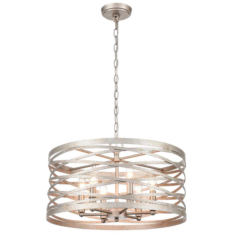 Image 1 Annata 19 1/2" Wide Antique Nickel 6-Light Pendant
