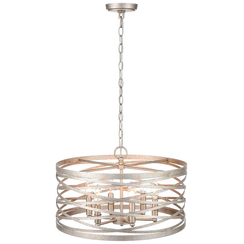 Image 3 Annata 19 1/2" Wide Antique Nickel 6-Light Pendant more views