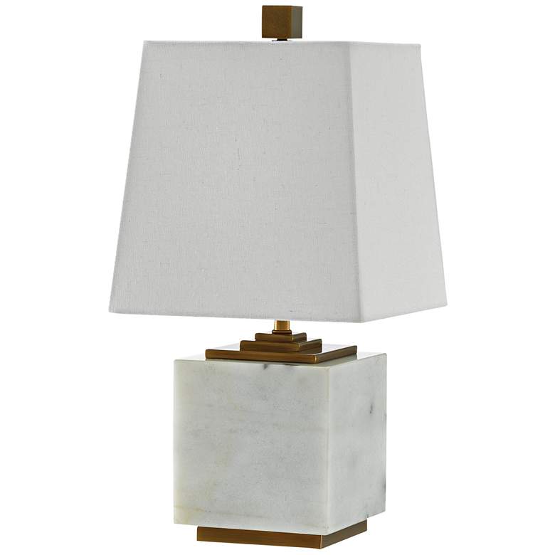 Image 5 Annelore 16 1/2 inch High White Marble Accent Table Lamp more views