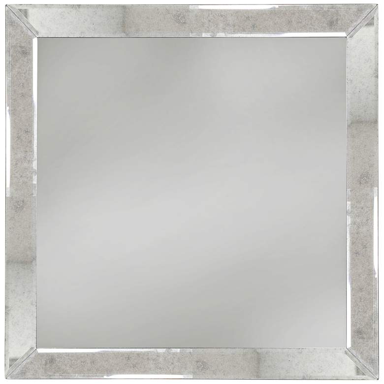 Image 1 Annesdale Antique Glass 24 inch Square Frameless Wall Mirror