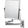 Annete Chrome 5X Magnified Double Arm Makeup Wall Mirror