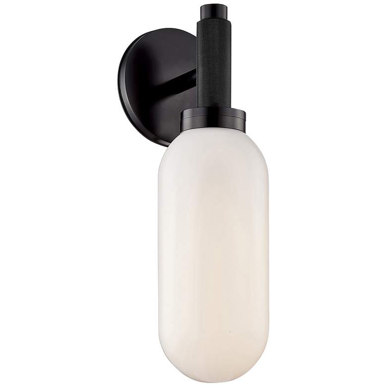 Image 1 Annex 17 1/4" High Anodized Black and White Wall Sconce