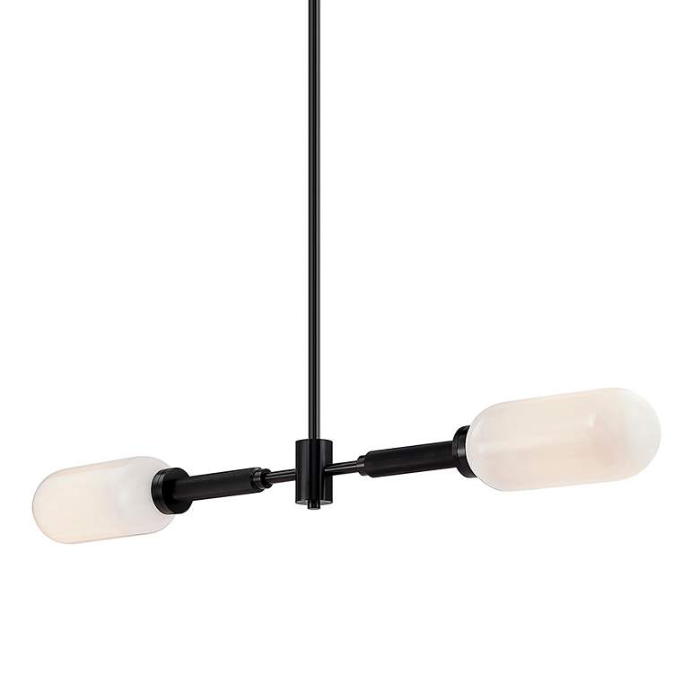 Image 2 Annex 47 1/2" Wide Anodized Black 2-Light Island Pendant