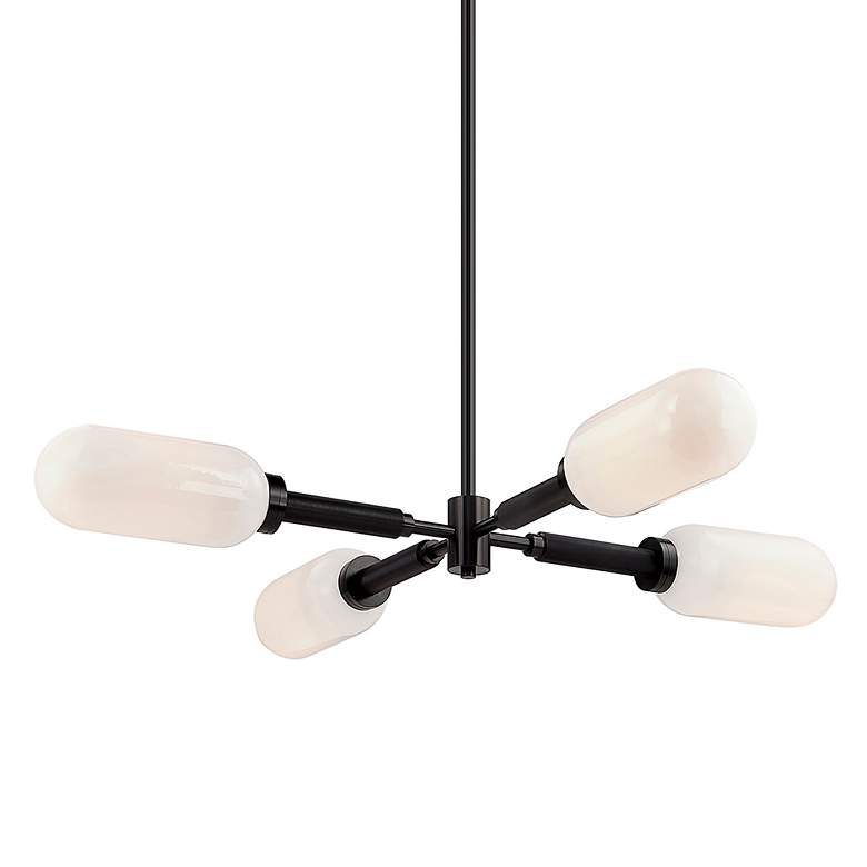 Image 2 Annex 47 1/2 inch Wide Anodized Black 4-Light Pendant Light