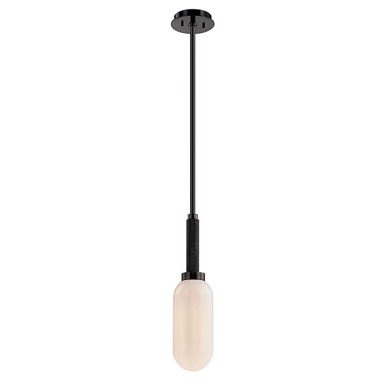 Image 3 Annex 5" Wide Anodized Black Mini Pendant Light more views