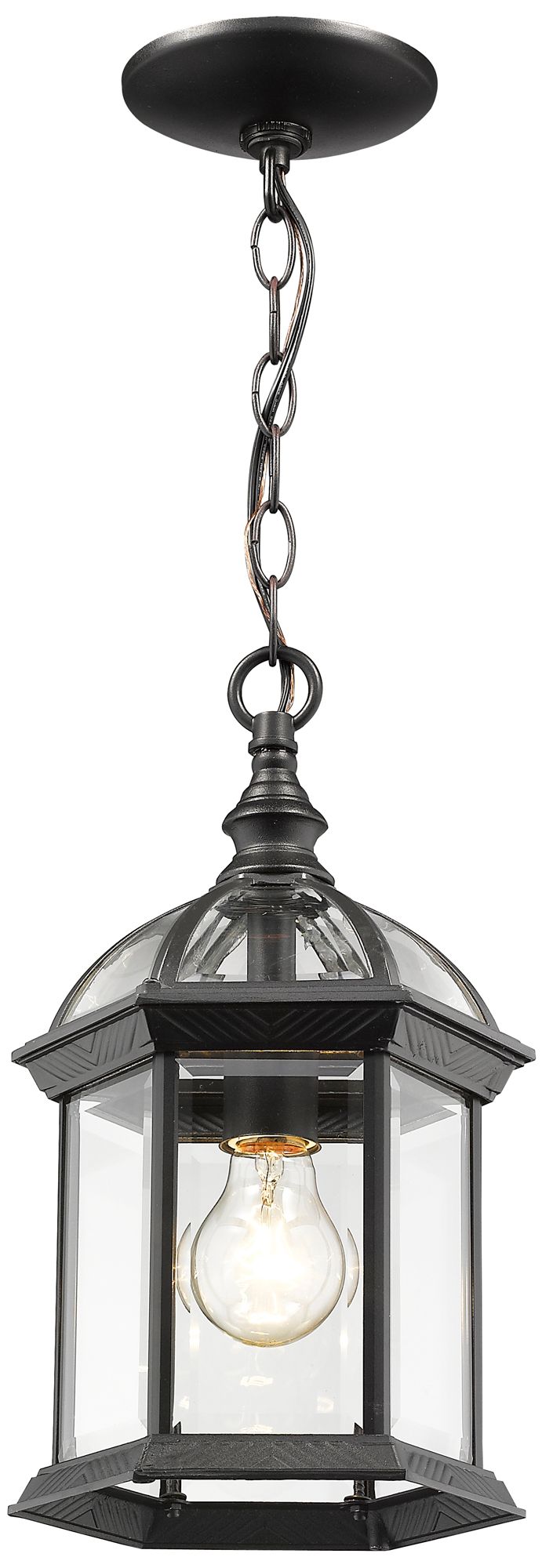 Annex by Z-Lite Black 8 inch 1 Light Outdoor Chain