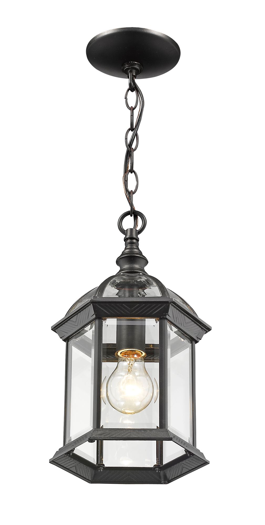 Image 2 Annex by Z-Lite Black 8 inch 1 Light Outdoor Chain more views