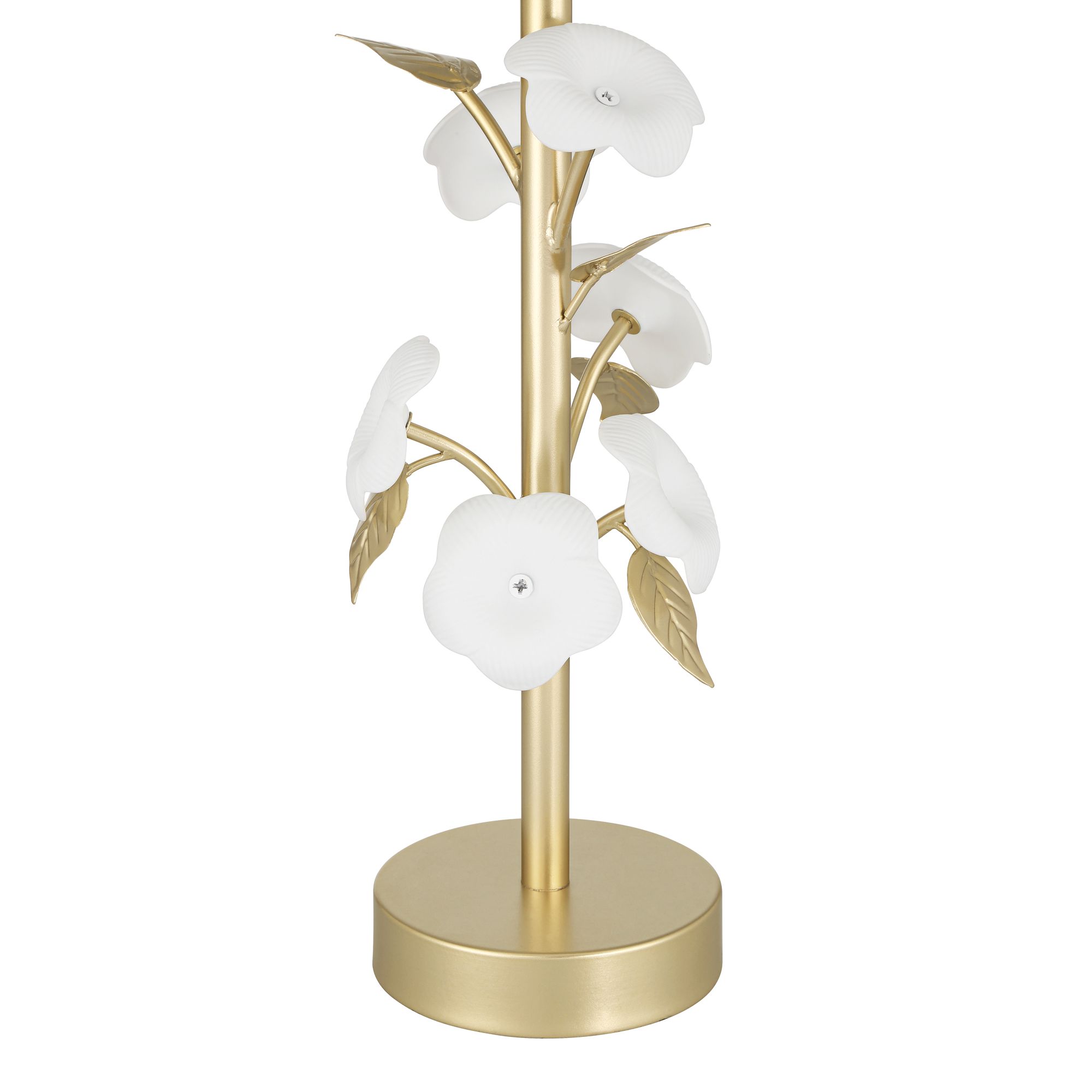 Annie 21" High Gold and White Flower Table Lamp Set of 2 with Dimmer