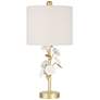 2_Annie 21" High Gold and White Flower Table Lamp