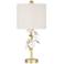 Annie 21" High Gold and White Flower Table Lamp