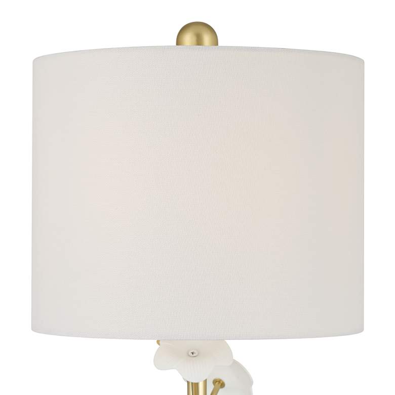 Image 3 Annie 21" High Gold and White Flower Table Lamp more views