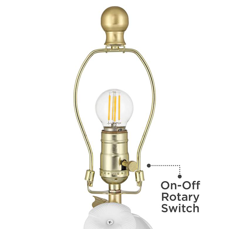 Image 5 Annie 21" High Gold and White Flower Table Lamp more views