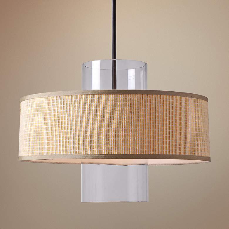 Image 1 Annie 22 inch Wide Bamboo Shade Pendant Light
