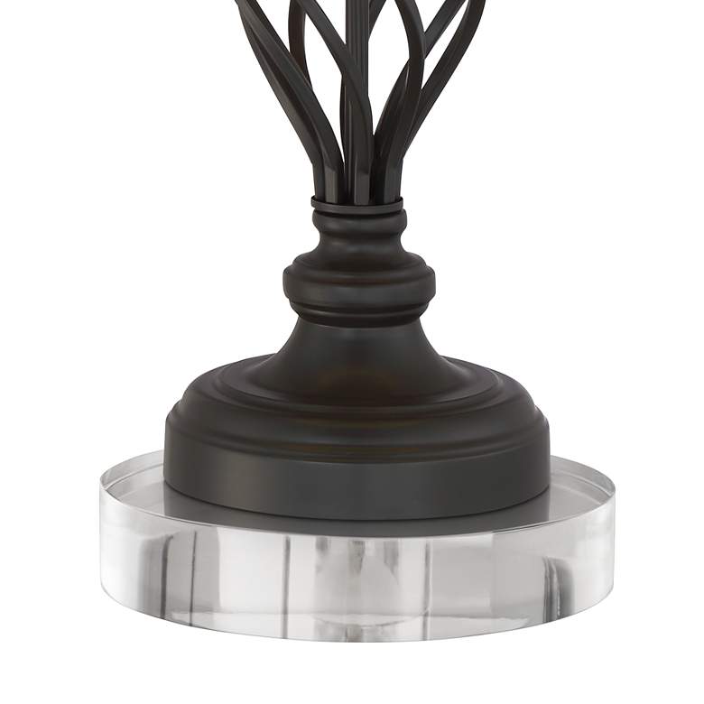 Image 4 Annie 29 1/2" Iron Scroll Table Lamps with Round Acrylic Risers more views