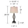 5_Annie 29 1/2" Iron Scroll Table Lamps with Round Acrylic Risers more views